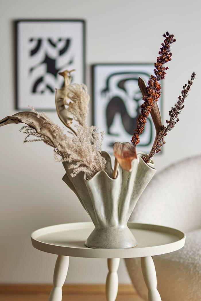 Plier Stoneware Vase - Nature