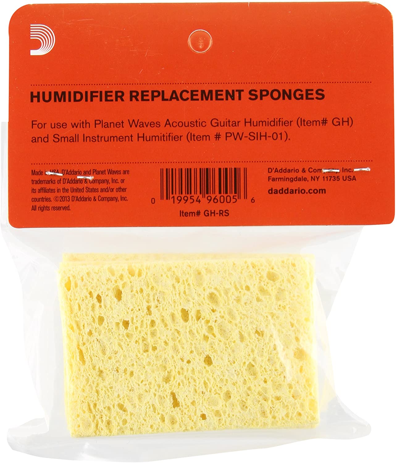 D'Addario Acoustic Guitar Humidifier Replacement Sponges, 3 Pack in action