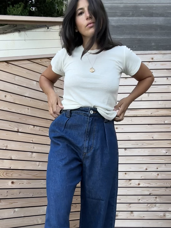 Classic Tee, Regen Silk Noil Jersey, Natural | OZMA