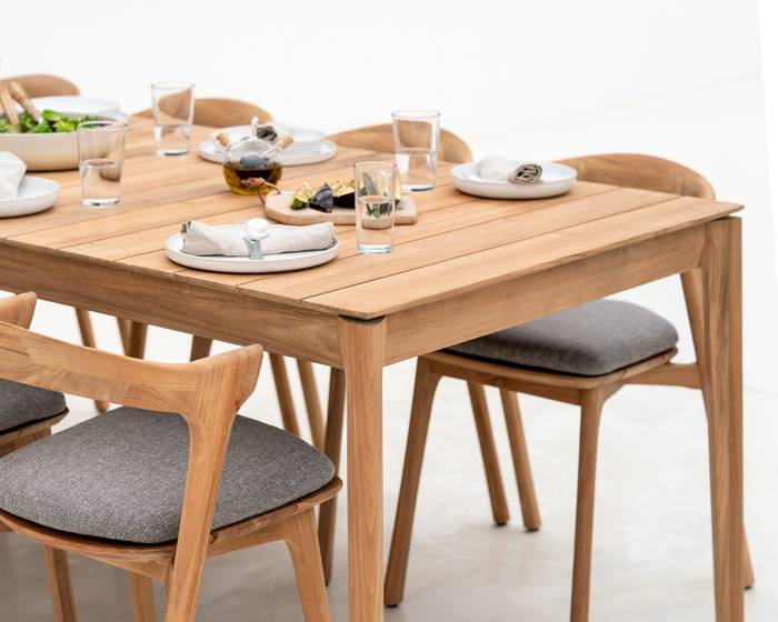 Ethnicraft Teak Bok Outdoor Dining Chair - Fabric