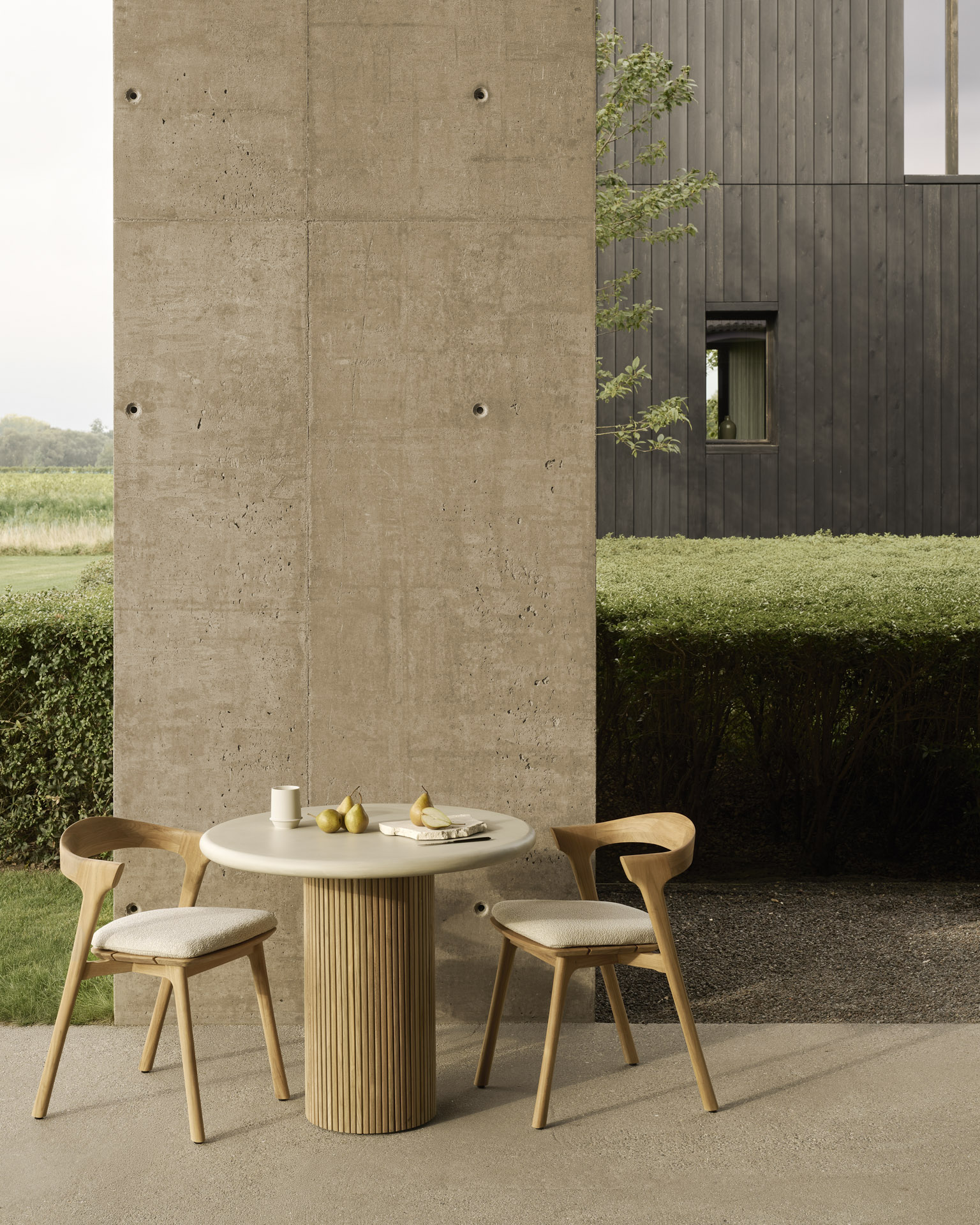 Ethnicraft Teak Bok Outdoor Dining Chair - Fabric