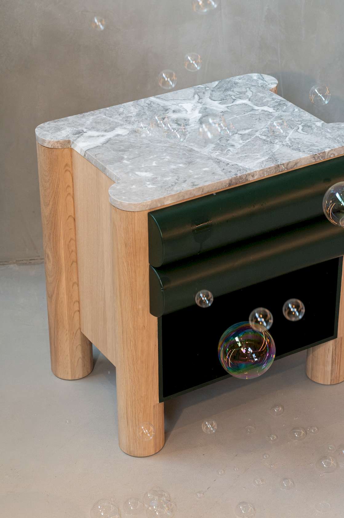 Bubbles 1 Drawer Bedside Table