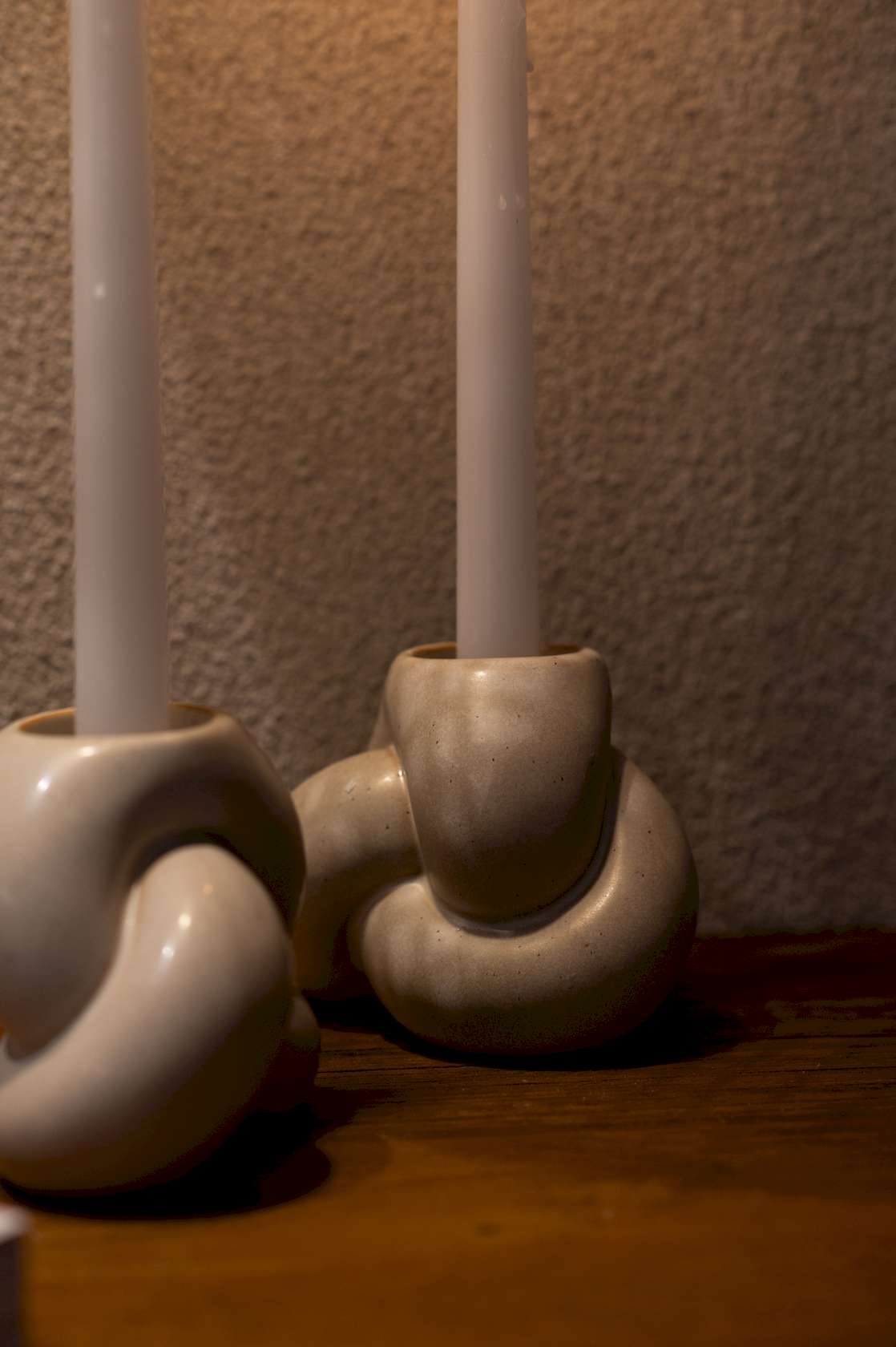 Tangle Stoneware Votive & Candle Holder - Nature