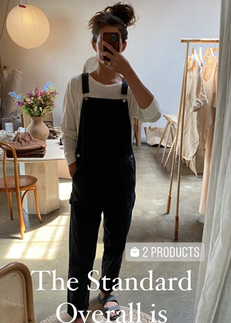 Standard Overalls, Tencel Bull Denim, Ink Black | OZMA