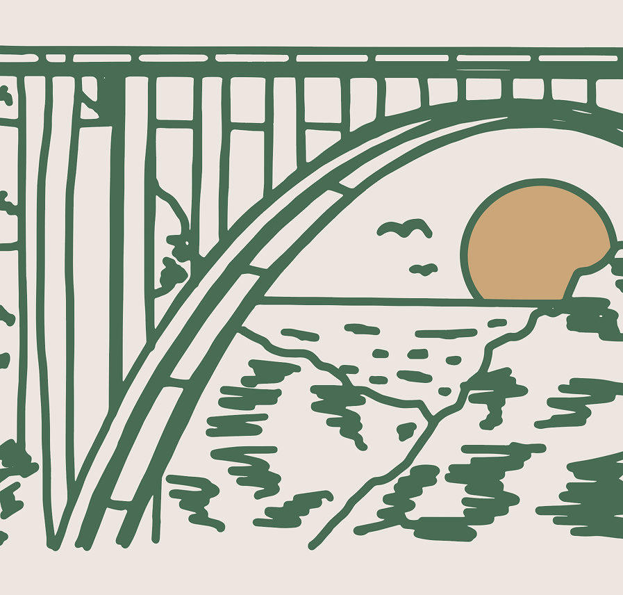 Big Sur Bridges Puff Print Pocket Tee