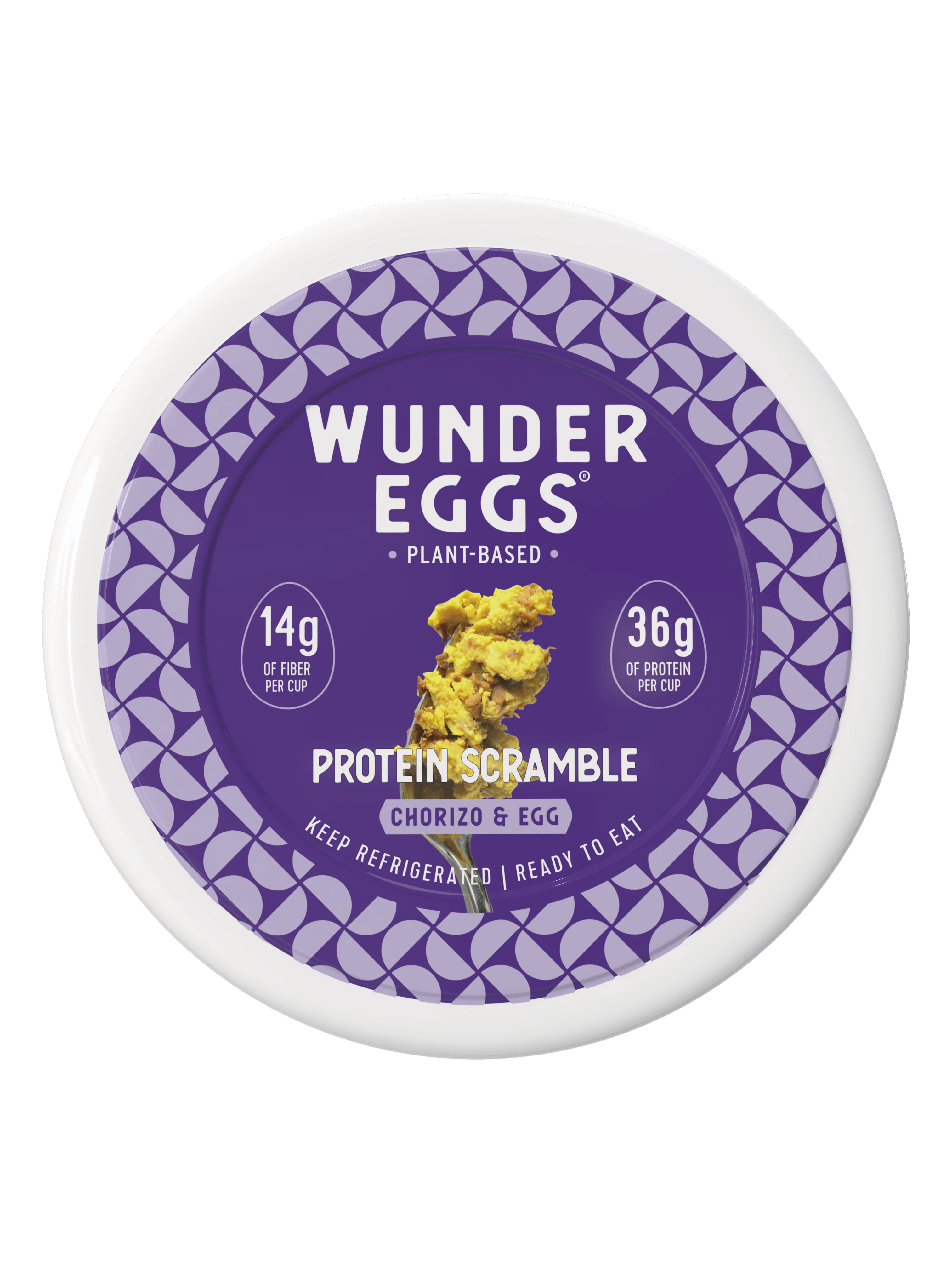 Top of WunderEggs Plant-Based Protein Scramble - Chorizo & Egg