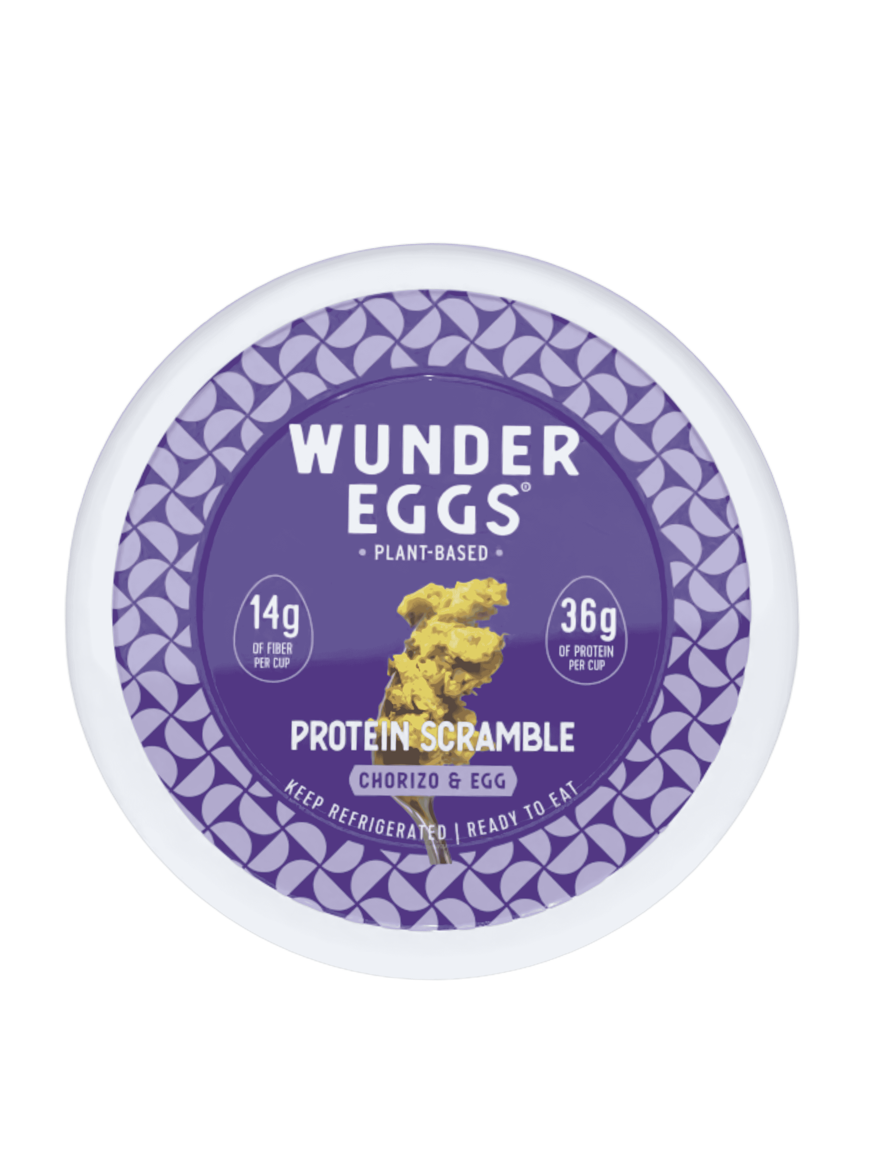 Top of WunderEggs Plant-Based Protein Scramble - Chorizo & Egg