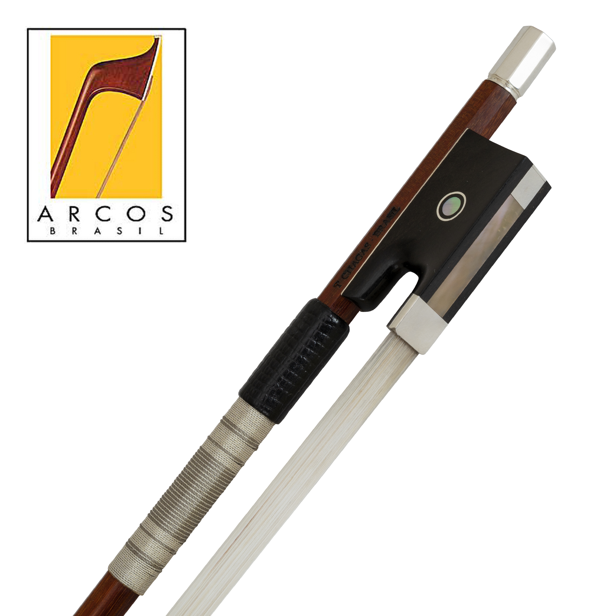 Arcos Brasil Sartory Replica Silver Mounted Violin Bow in action