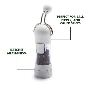 Electric Salt and Pepper Grinder - White