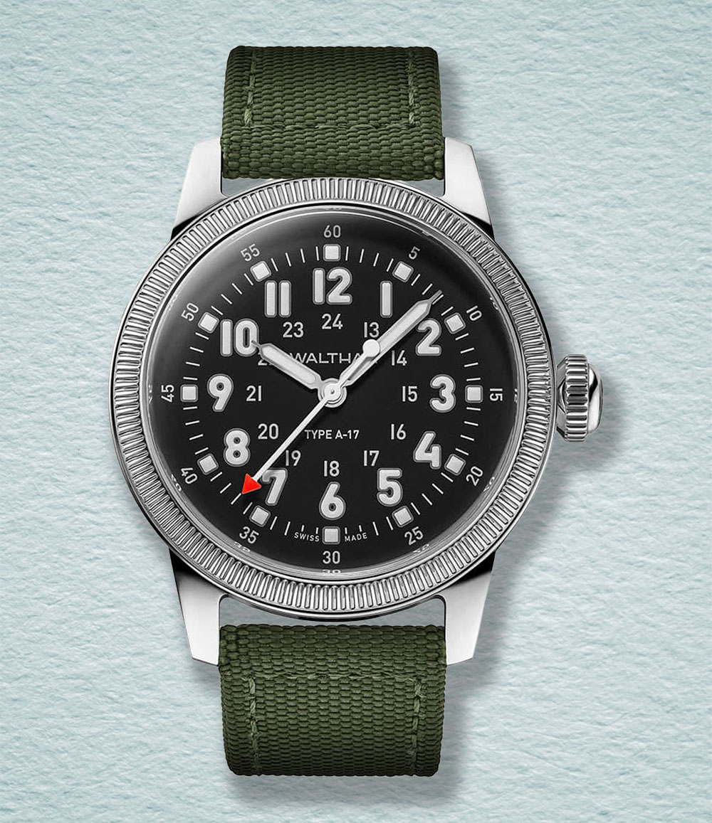 A17 Pilot on green Cordura® | Black Dial
