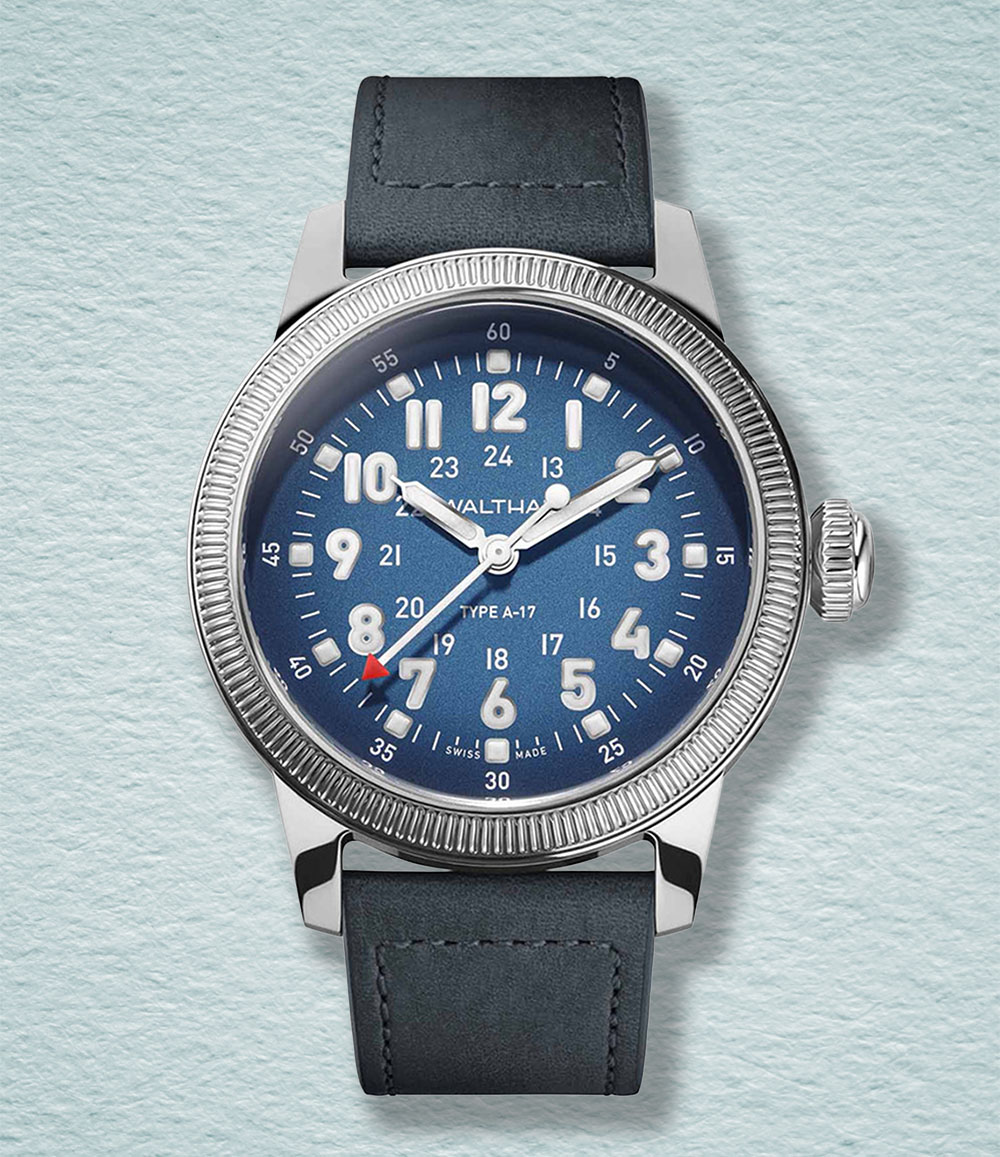A17 Pilot NATO blue leather | Blue Dial