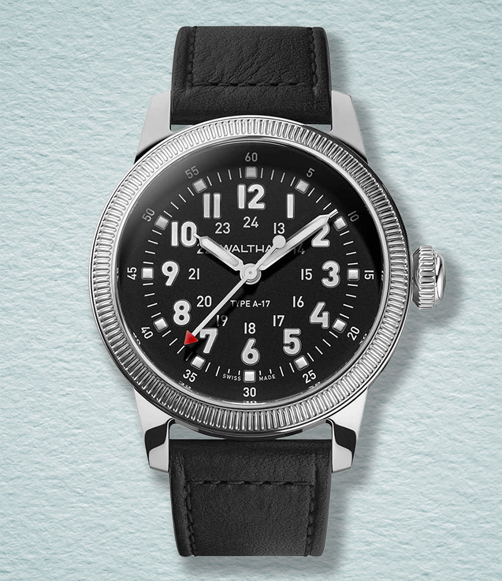 A17 Pilot Black dial on leather | Black Dial