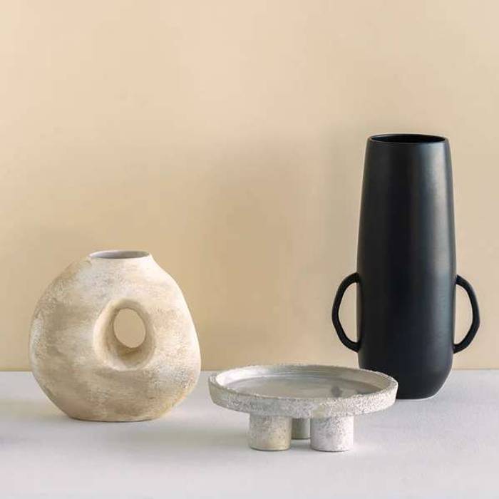 Spada Ceramic Sand Vase - Natural