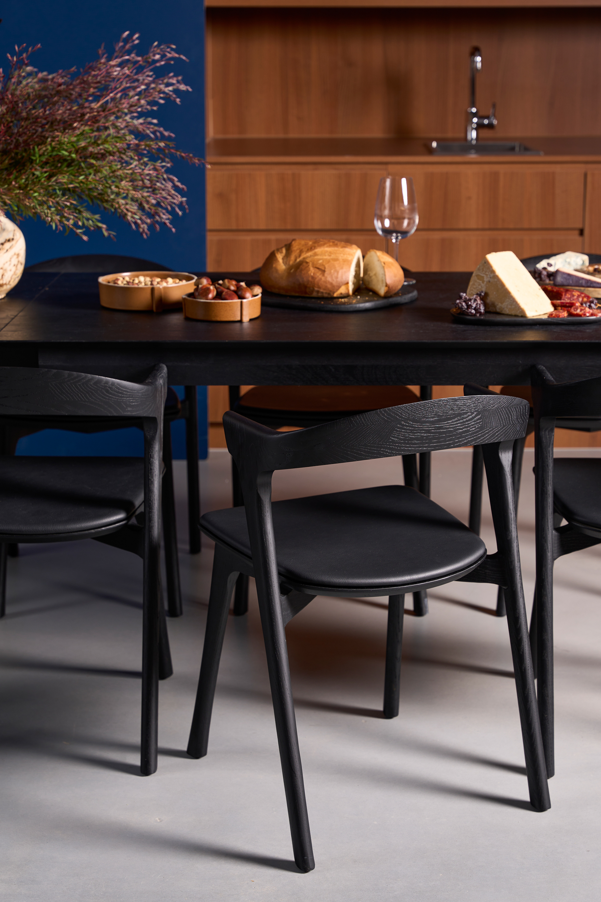 Ethnicraft Oak Bok Extendable Dining Table - 1600 - 2400mm Black Oak - Floor Stock