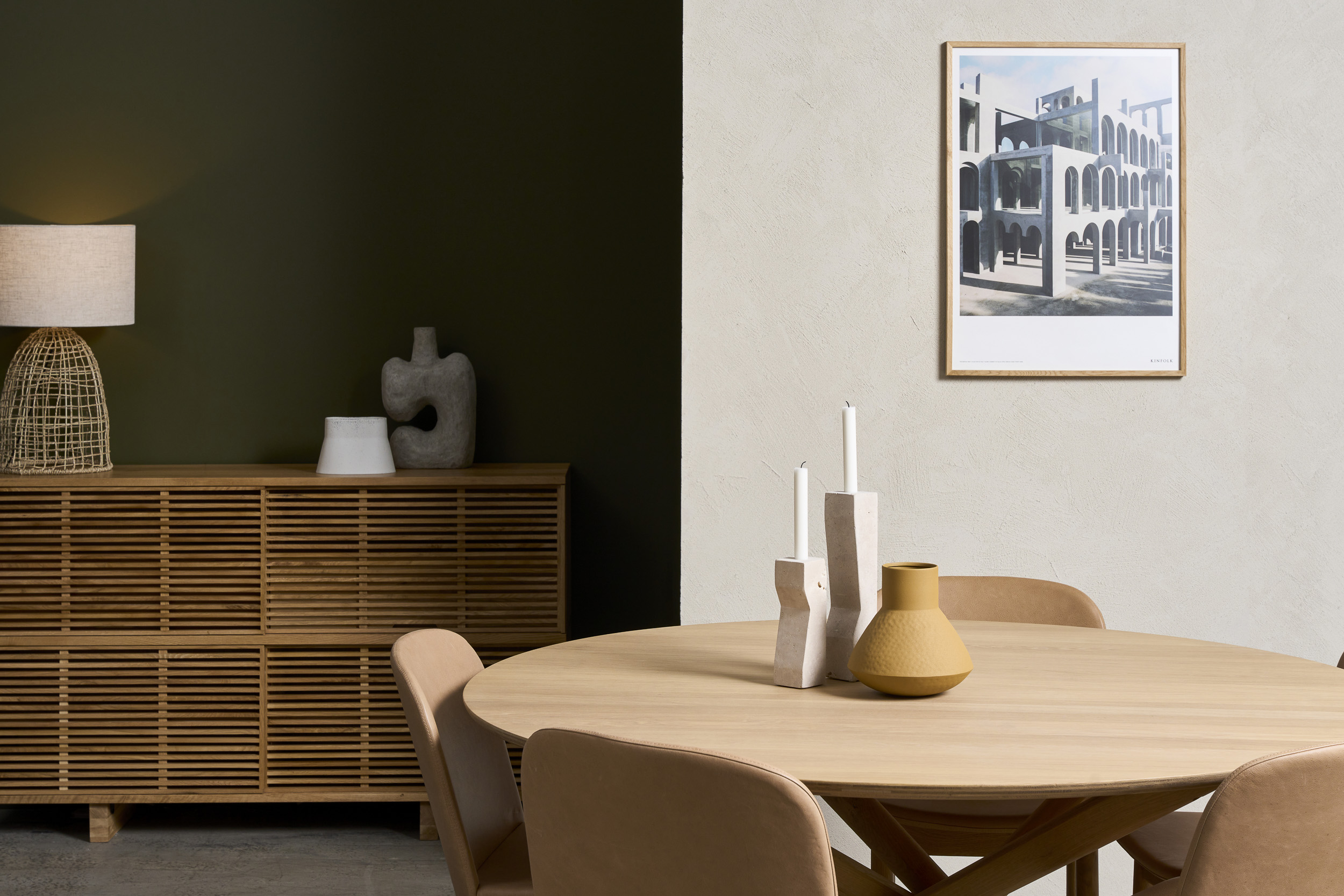 Ethnicraft Oak Mikado Round Dining Table - Floor Stock