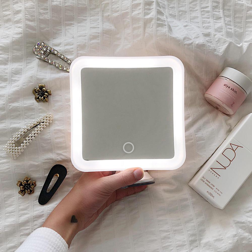 Mira 2 10X magnifying mirror features dimmable natural daylight LEDs.