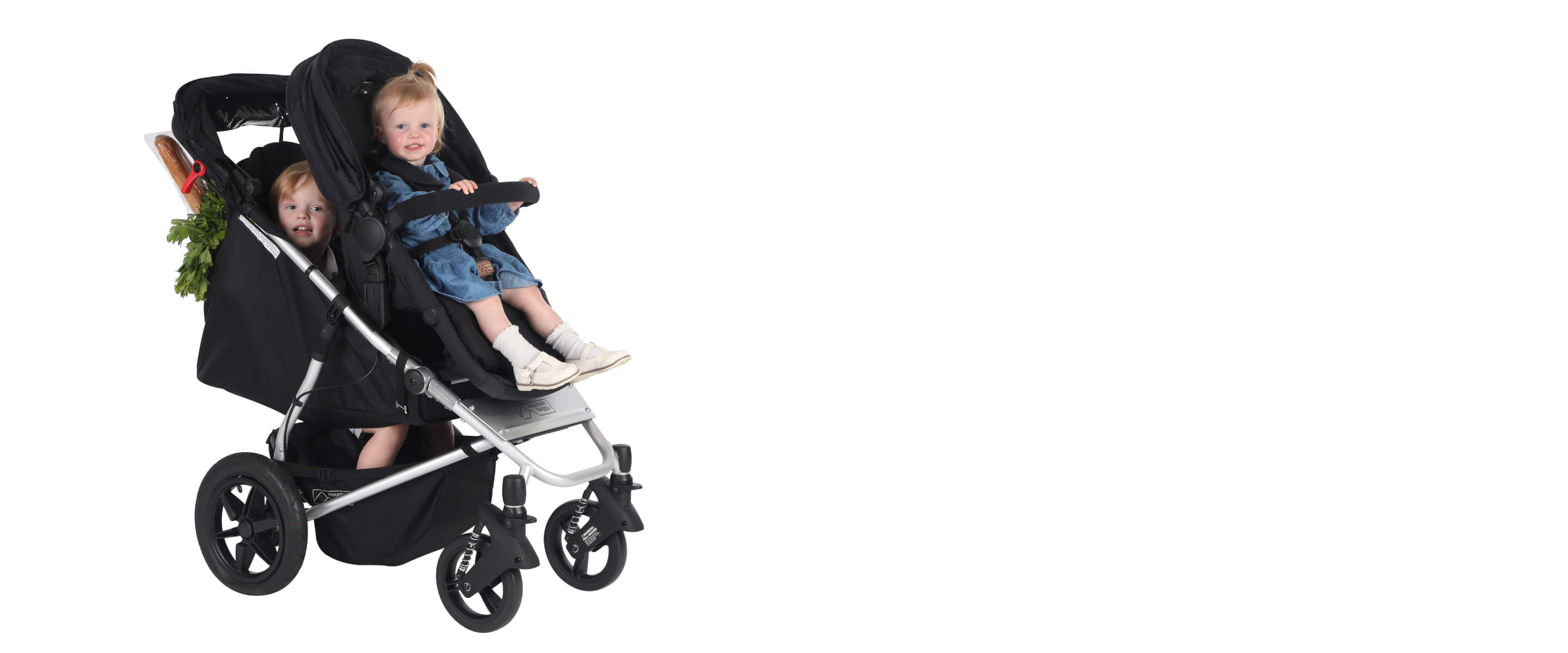 built from the platform that brought all terrain to the worldworld class in safety, stability and materialsall-in-one bundlerevolutionary use of a modular seat unit with a fabric sling seatnewborn readymore capacity for storage