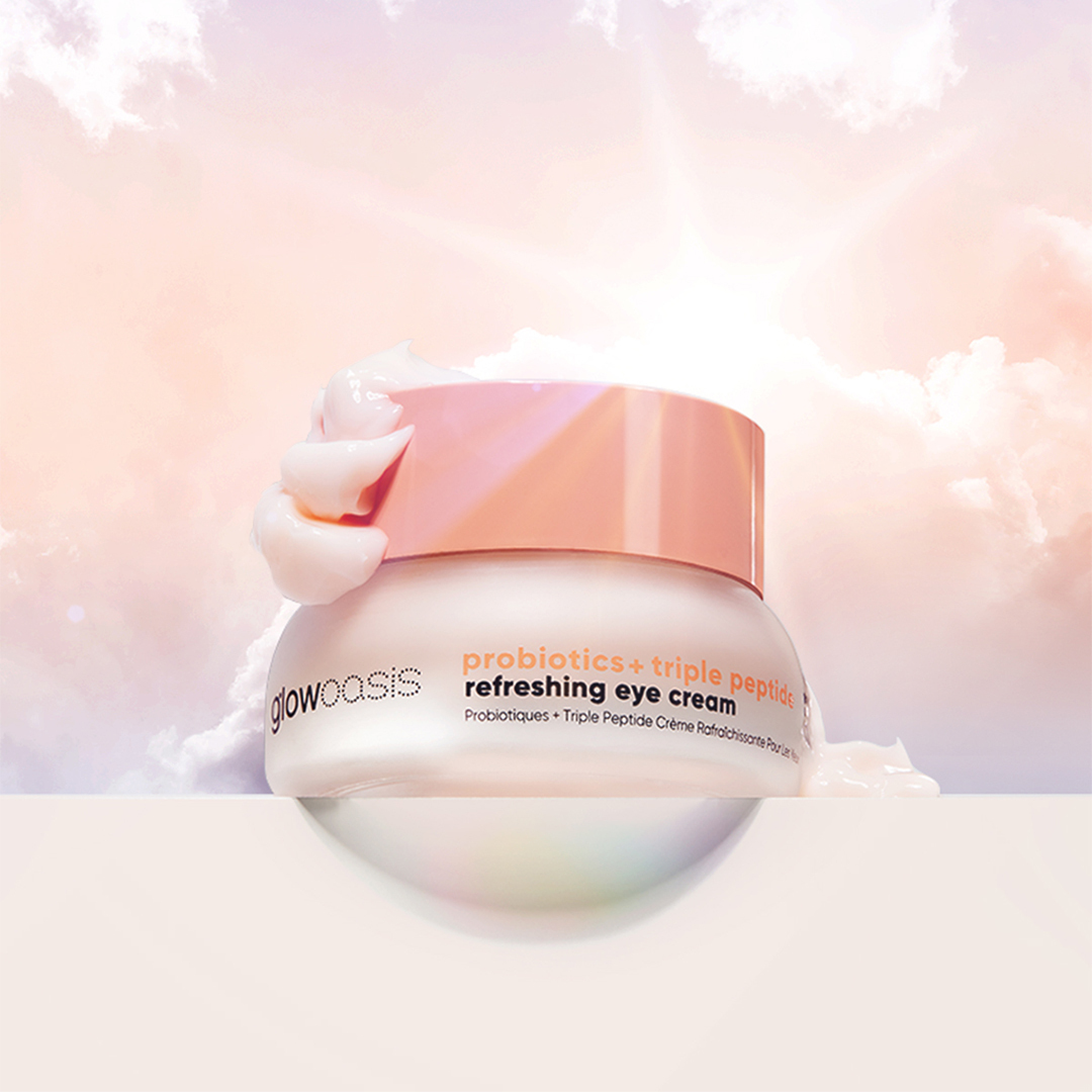 probiotics + triple peptide refreshing eye cream glowoasis