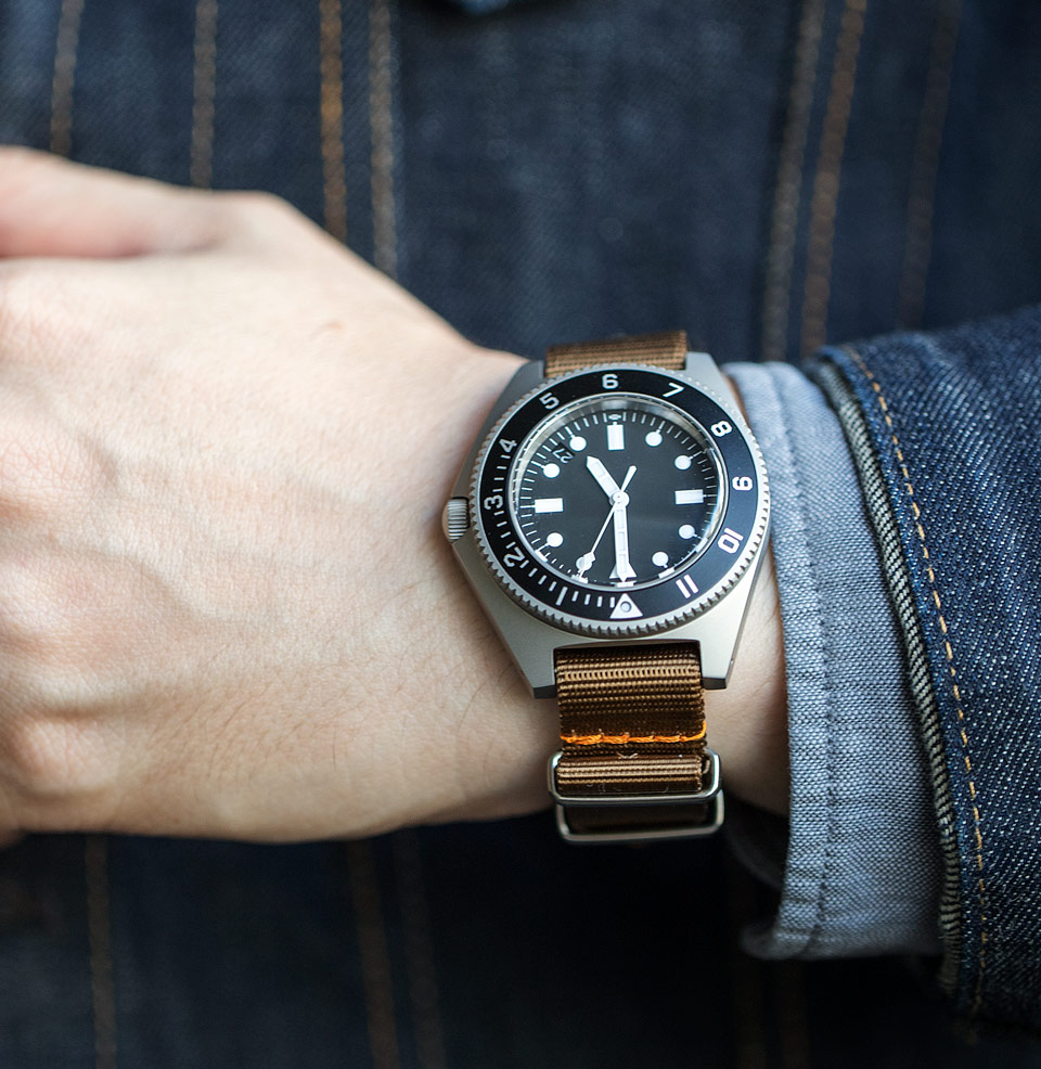 US-Made Mil-Strap Coyote looks great against cool tones