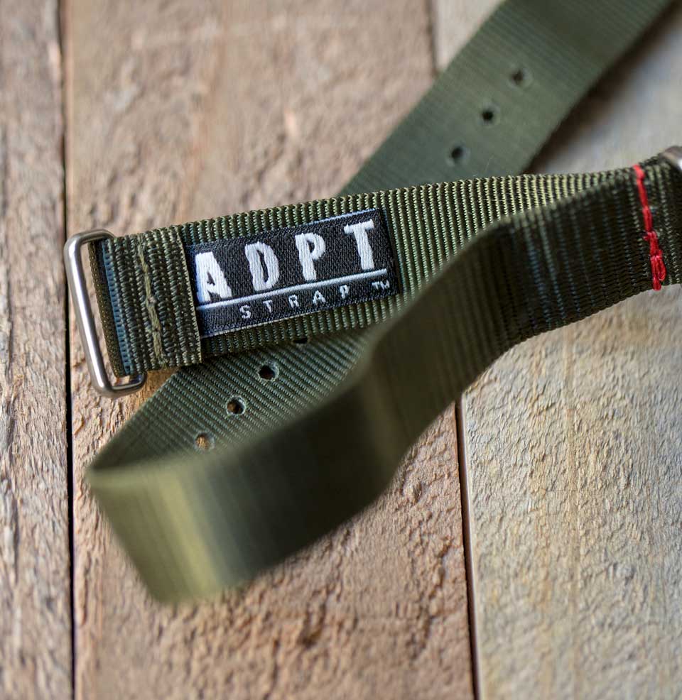 US-Made Mil-Strap Official ADPT label, American-made