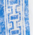 Printed Linen Camp Collar Shirt - White/Blue Greek Stamp