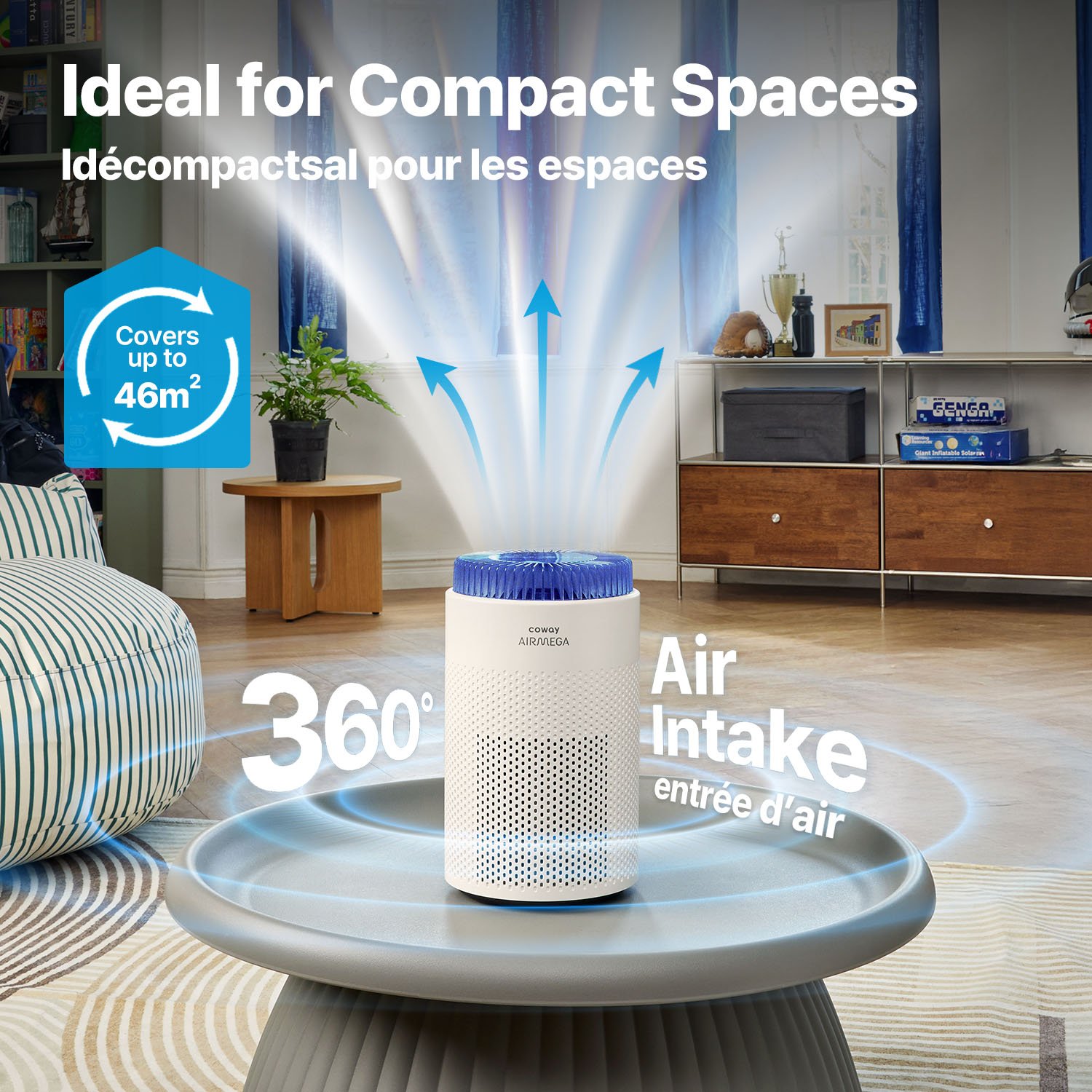 Airmega 50 has 360 degree air intake