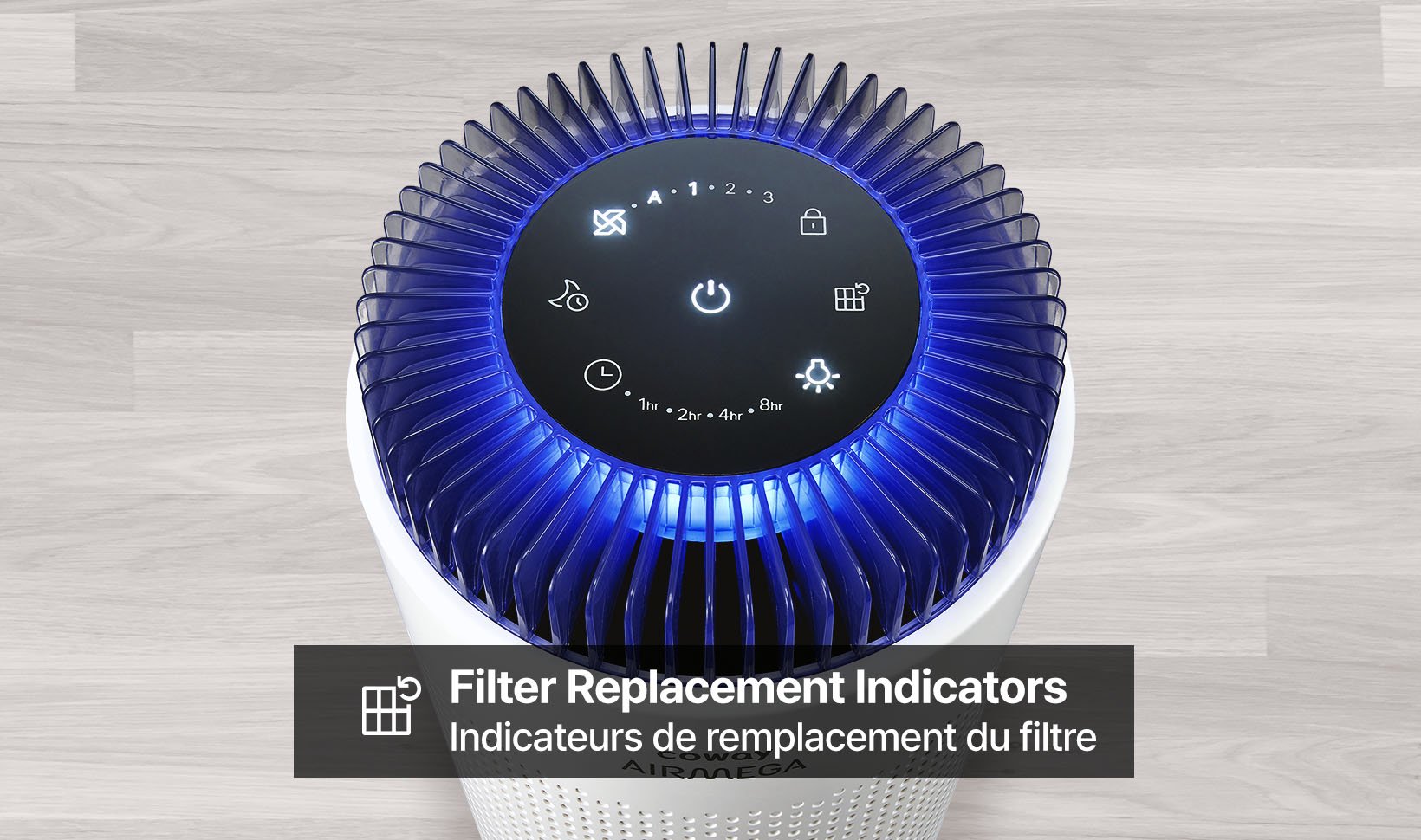 Airmega 50 has a filter replacement indicator