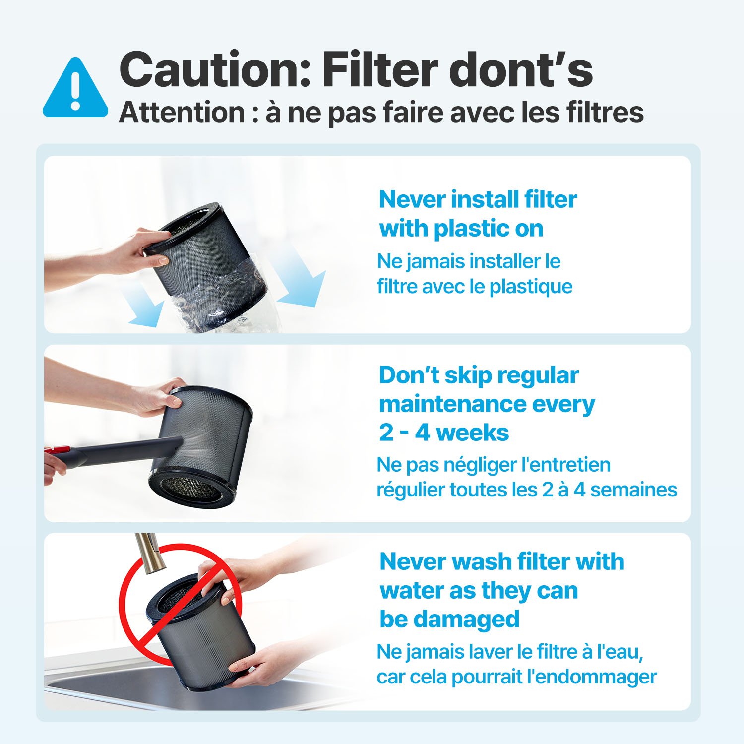 Avoid doing these things to your Airmega 50 filter