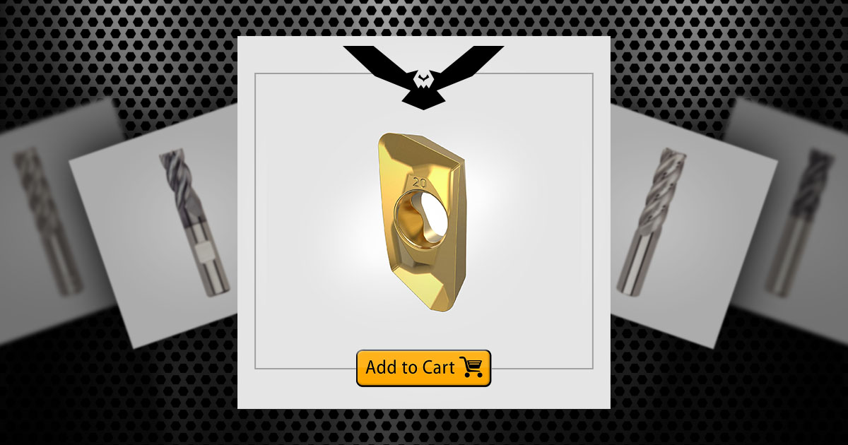 Kennametal 1-18 Shell Mill Inserts for Aluminum