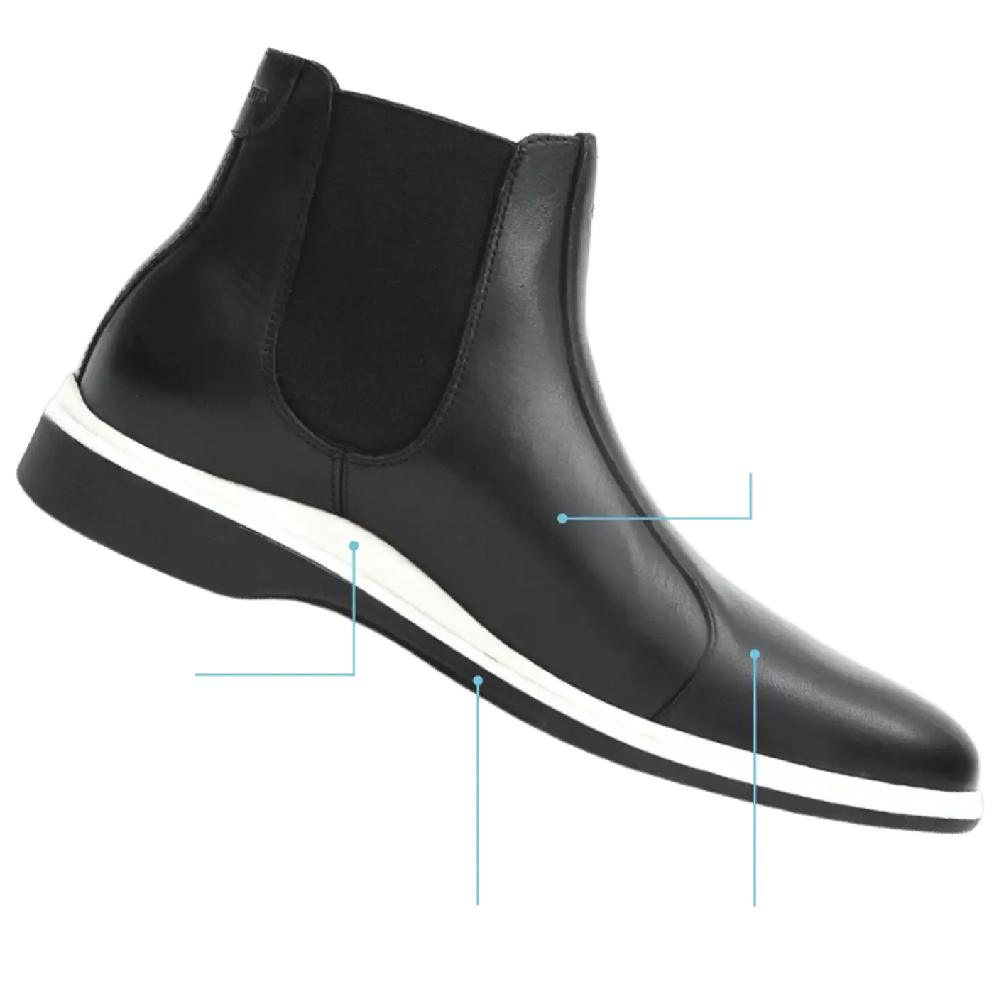 Chelsea (Onyx) shoe product diagram.