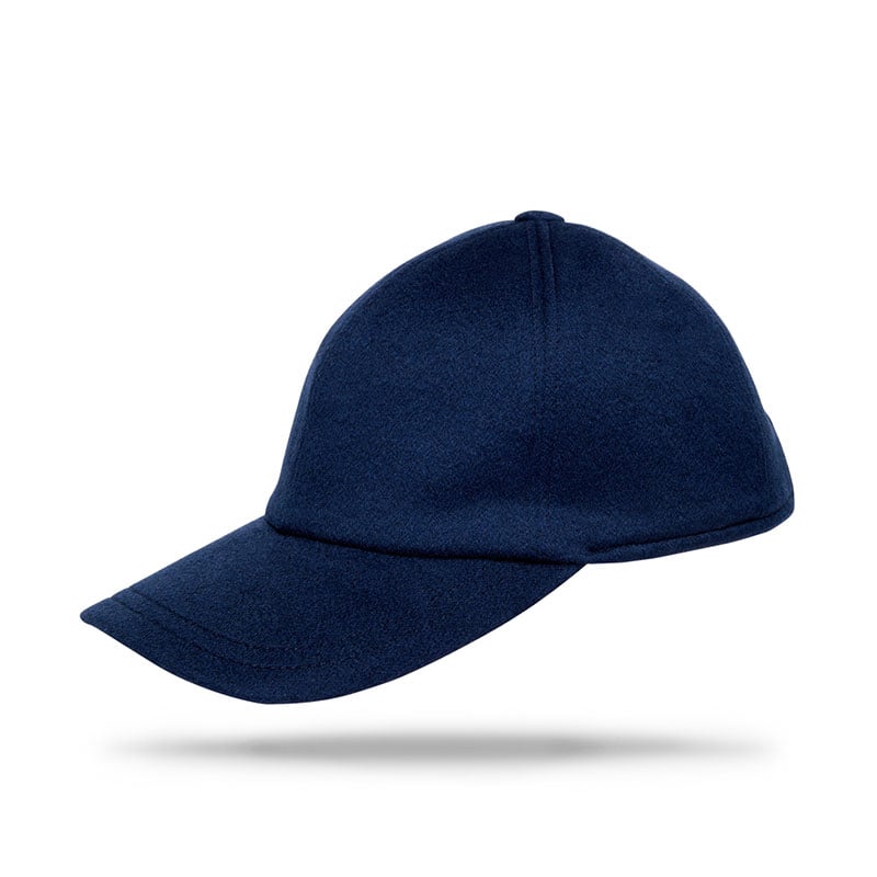 Cashmere Baseball Cap  Midnight Blue W