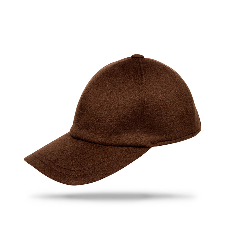 Cashmere Baseball Cap  Chocolate Brown W