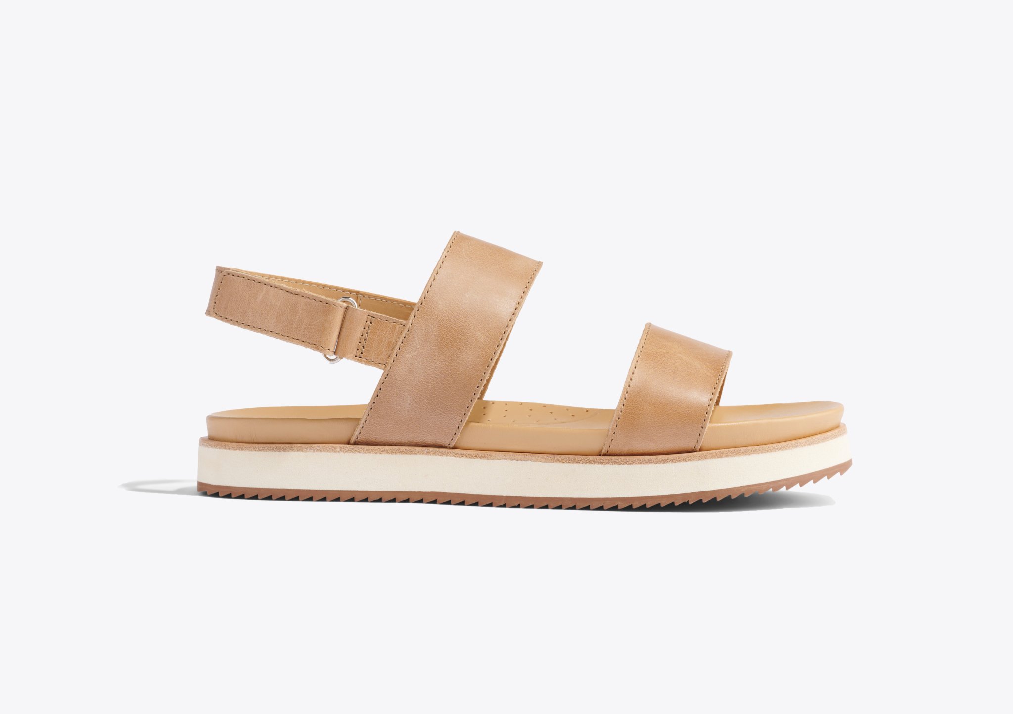 Nisolo Go-To Flatform Sandal 2.0 Almond - Every Nisolo product is built on the foundation of comfort, function, and design. 