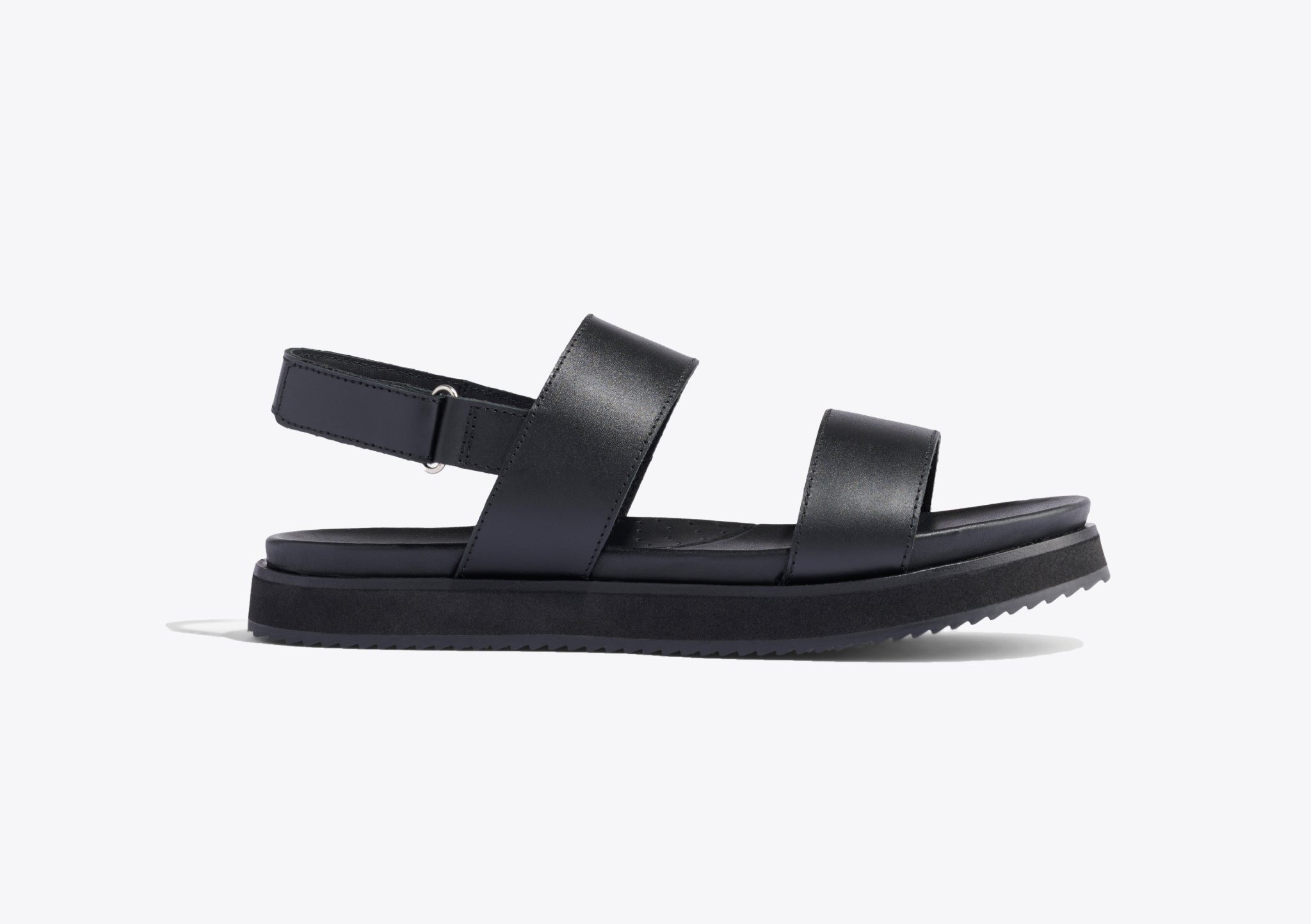 Nisolo Go-To Flatform Sandal 2.0 Black/Black - Every Nisolo product is built on the foundation of comfort, function, and design. 
