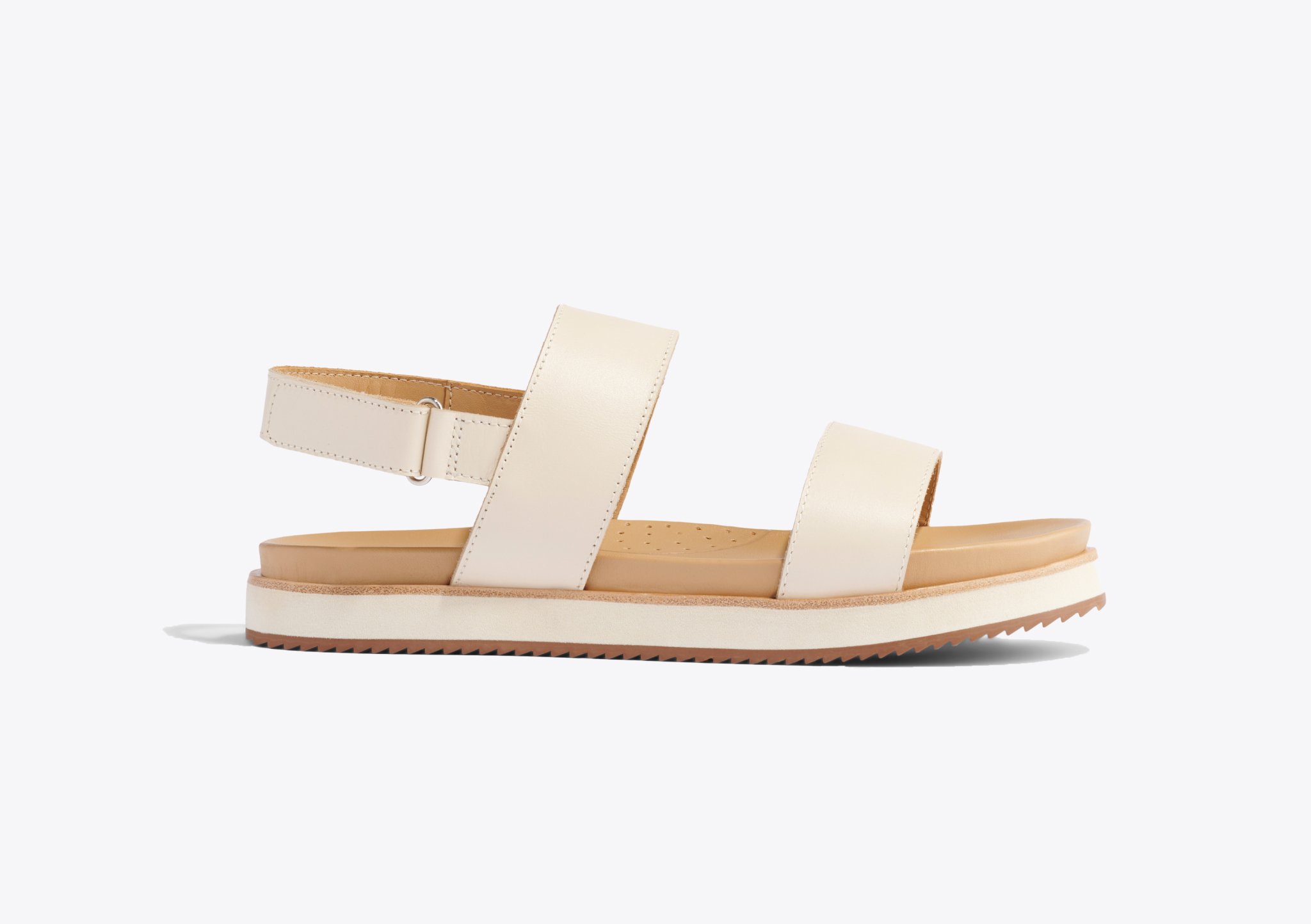 Nisolo Go-To Flatform Sandal 2.0 Bone - Every Nisolo product is built on the foundation of comfort, function, and design. 