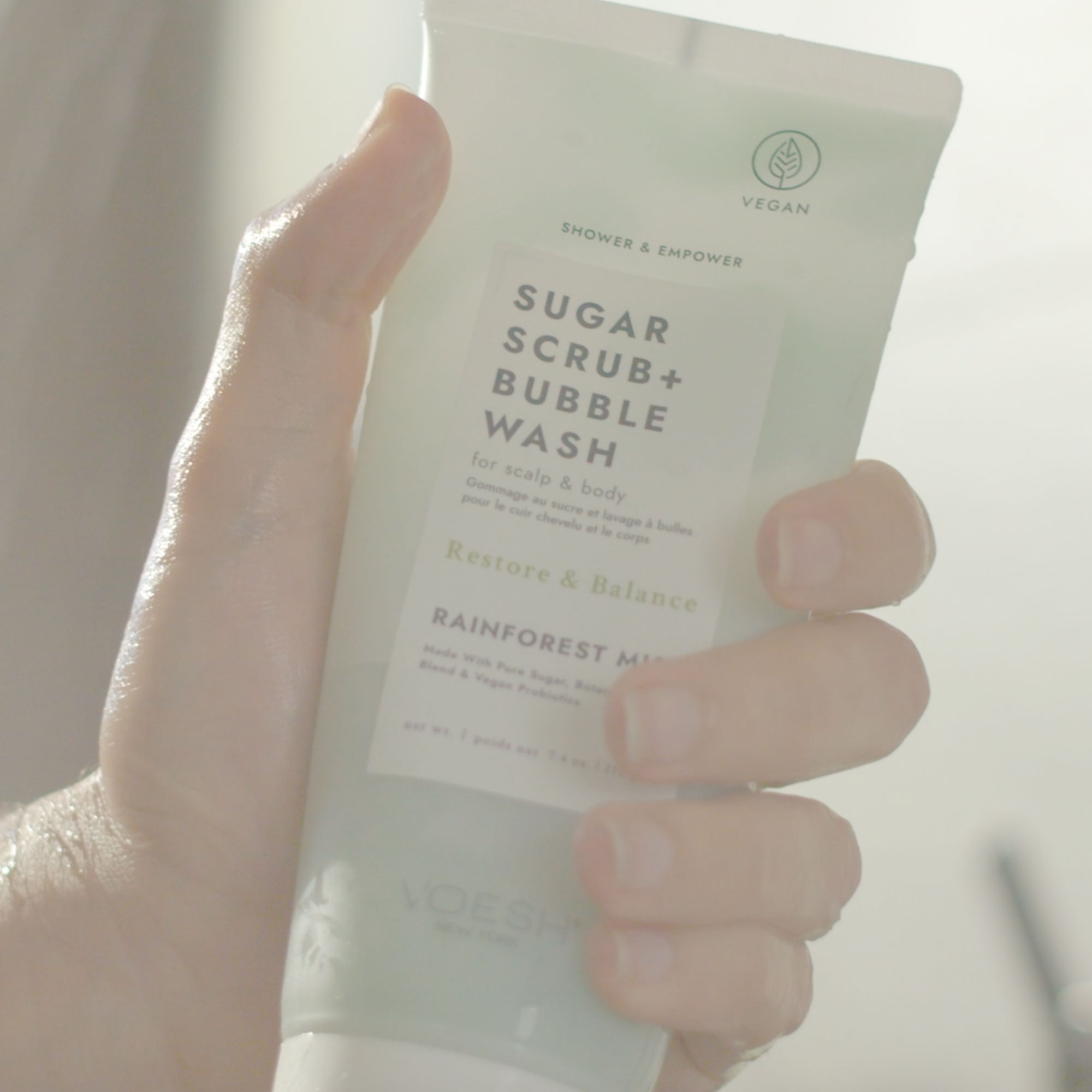 Sugar Scrub + Bubble Wash Rainforest Mist