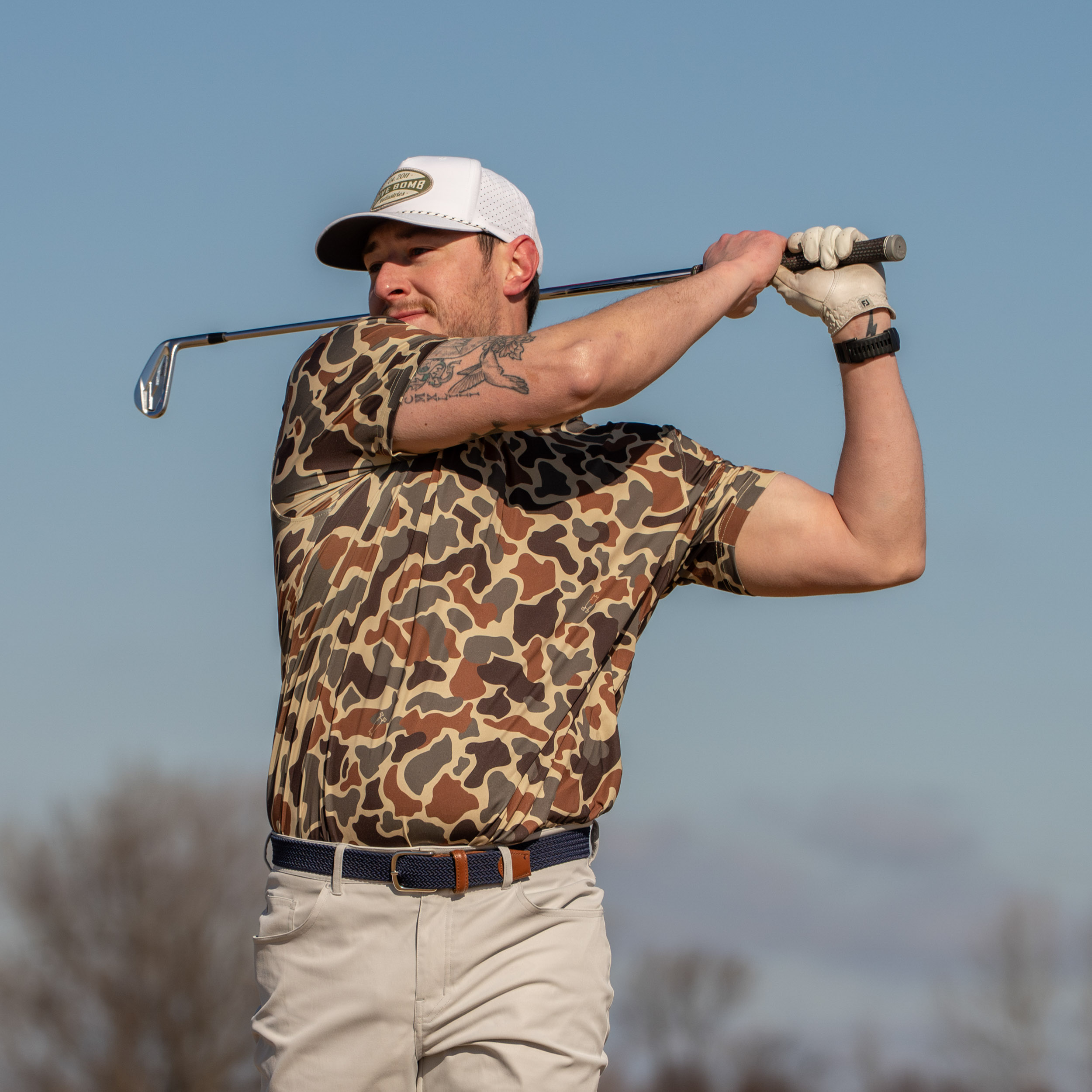 Camo Performance Golf Polos | Sportsman Collection – Dive Bomb