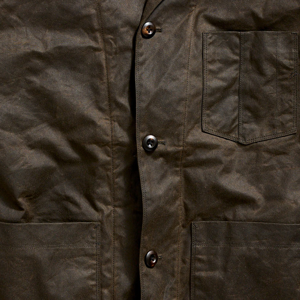 Dark Brown Quail Jacket with Water Repellent Finish Billy Reid