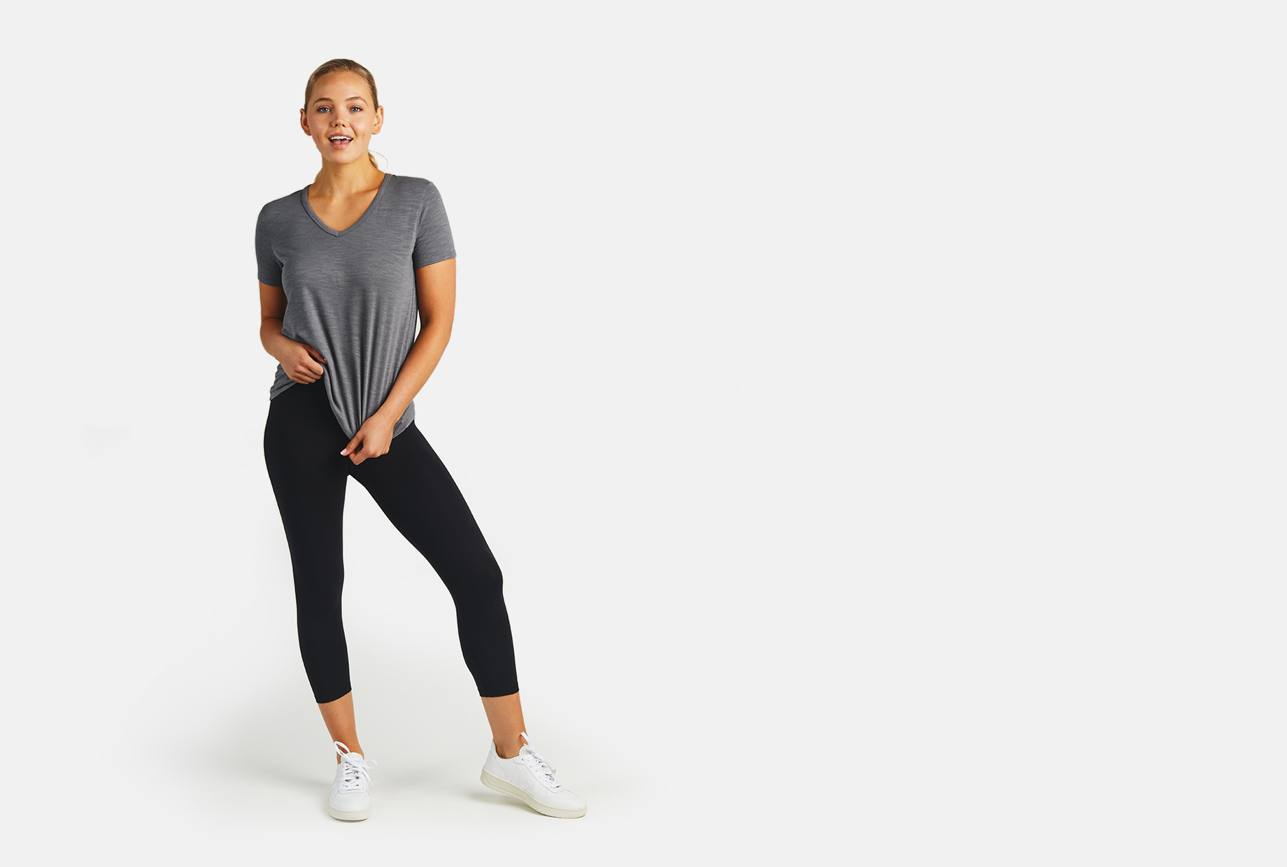 Women's St. Charles Short Sleeve V-Neck bamboo T-shirt - tasc Performance