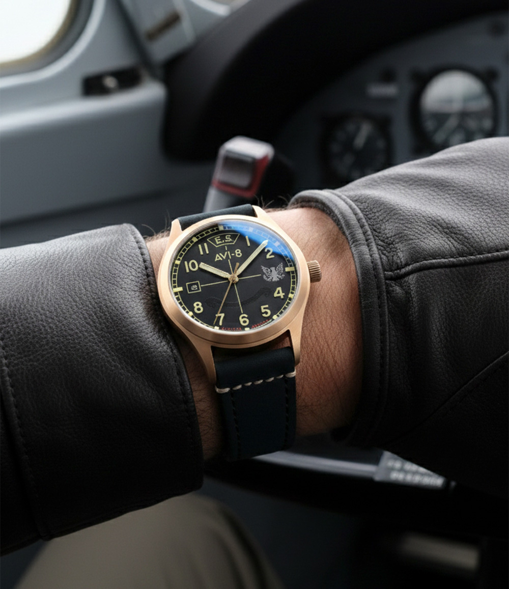 AVI-8 Flyboy Eagle Squadron Auto Bronze 85th Limited Edition Watches