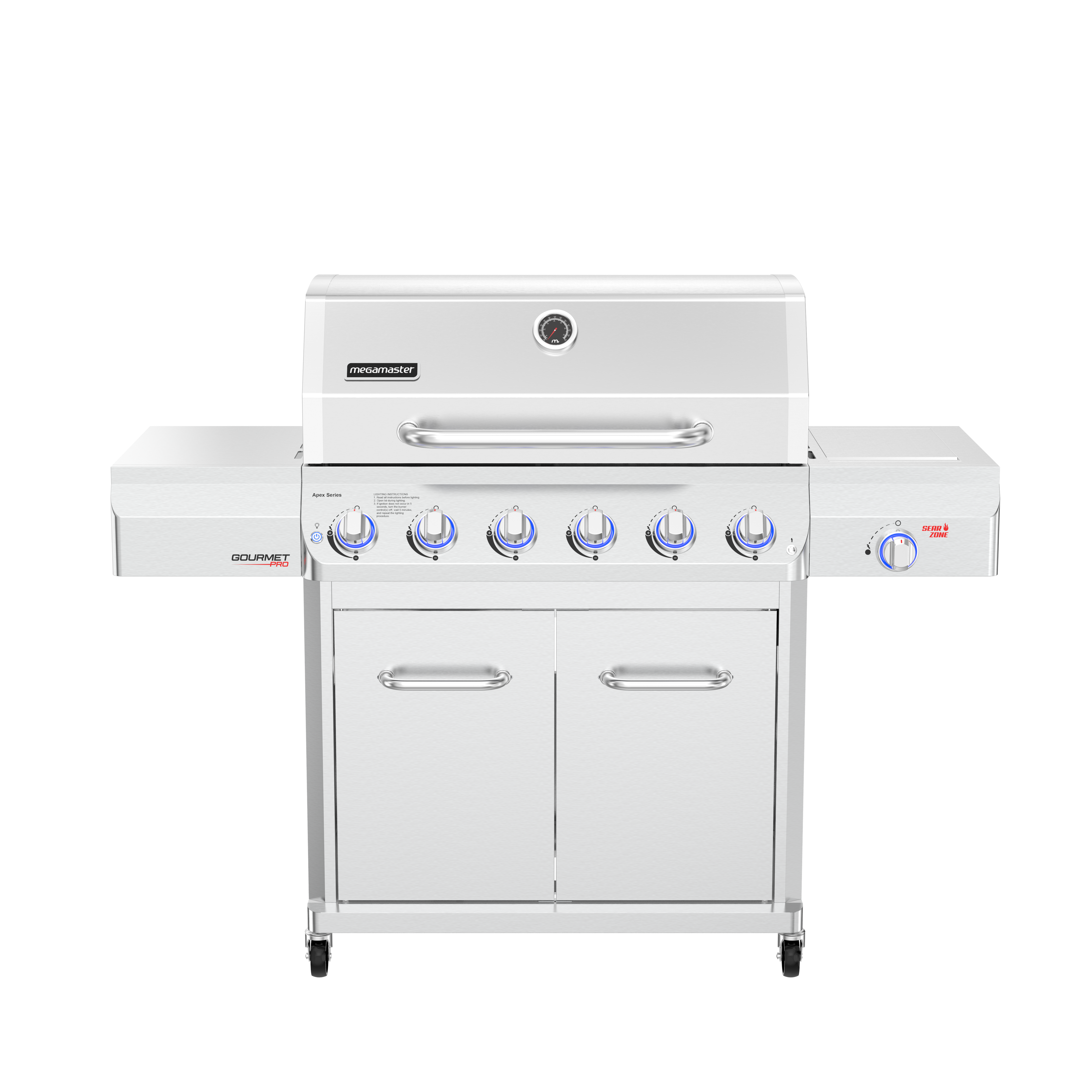 Apex Series 6 Burner Gourmet Pro Patio Gas Braai - Image 2