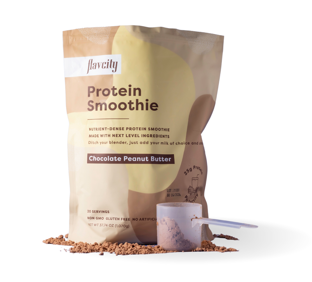 Chocolate Peanut Butter Protein Smoothie – Shop FlavCity