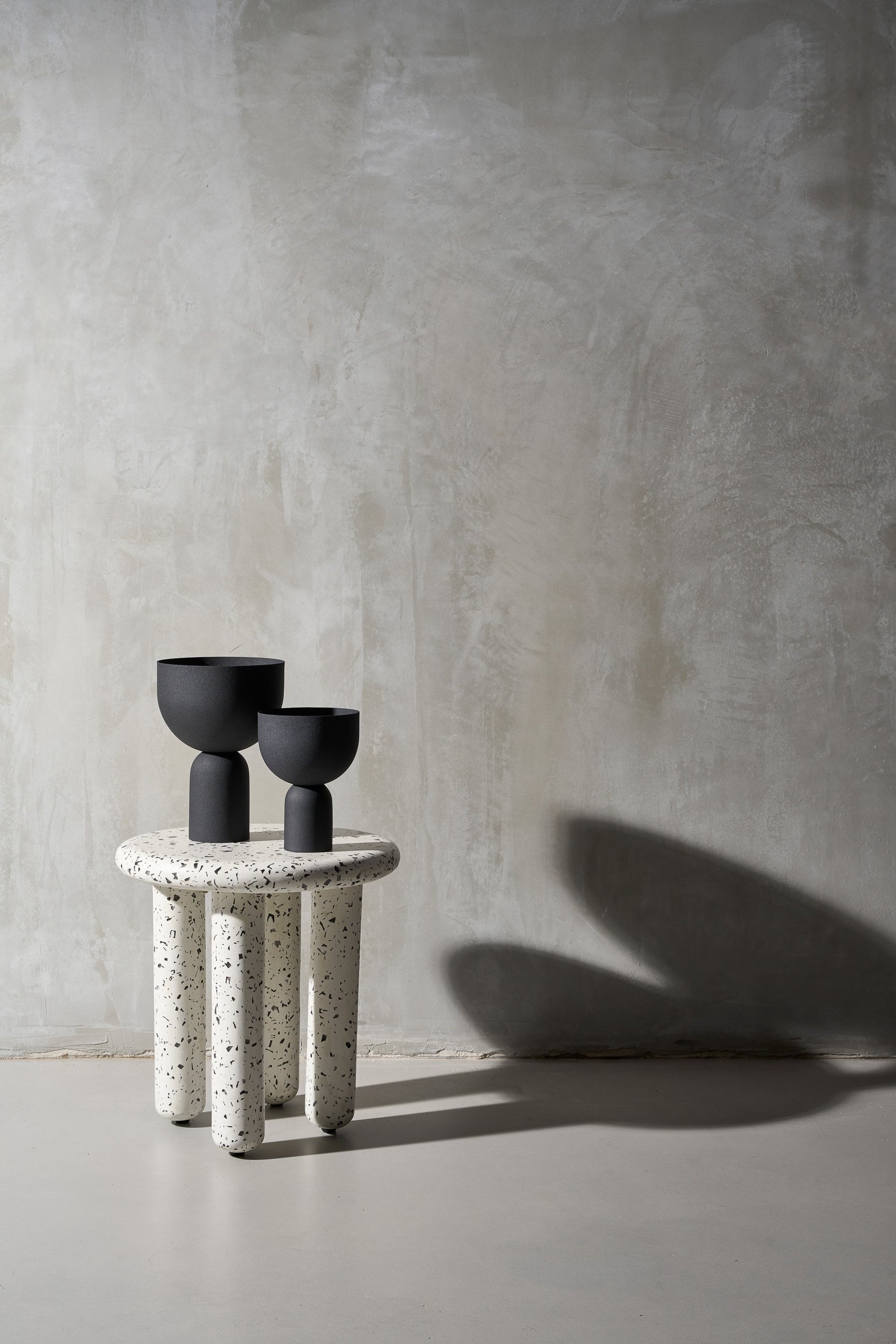 Matte Side Table - Grey Stone Terrazzo - Floor Stock