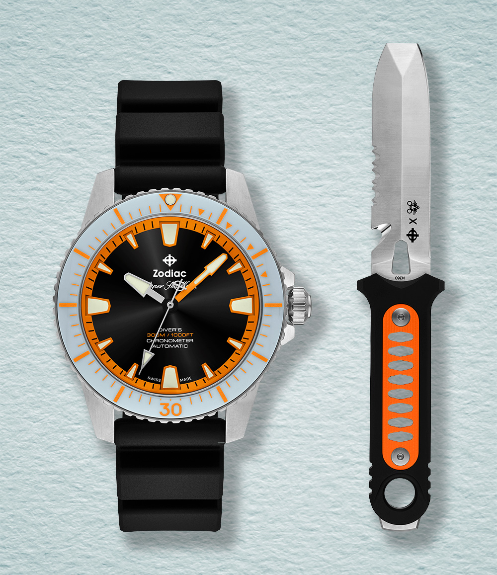 Zodiac x GiantMouse Super Sea Wolf Pro-Diver Watch Set