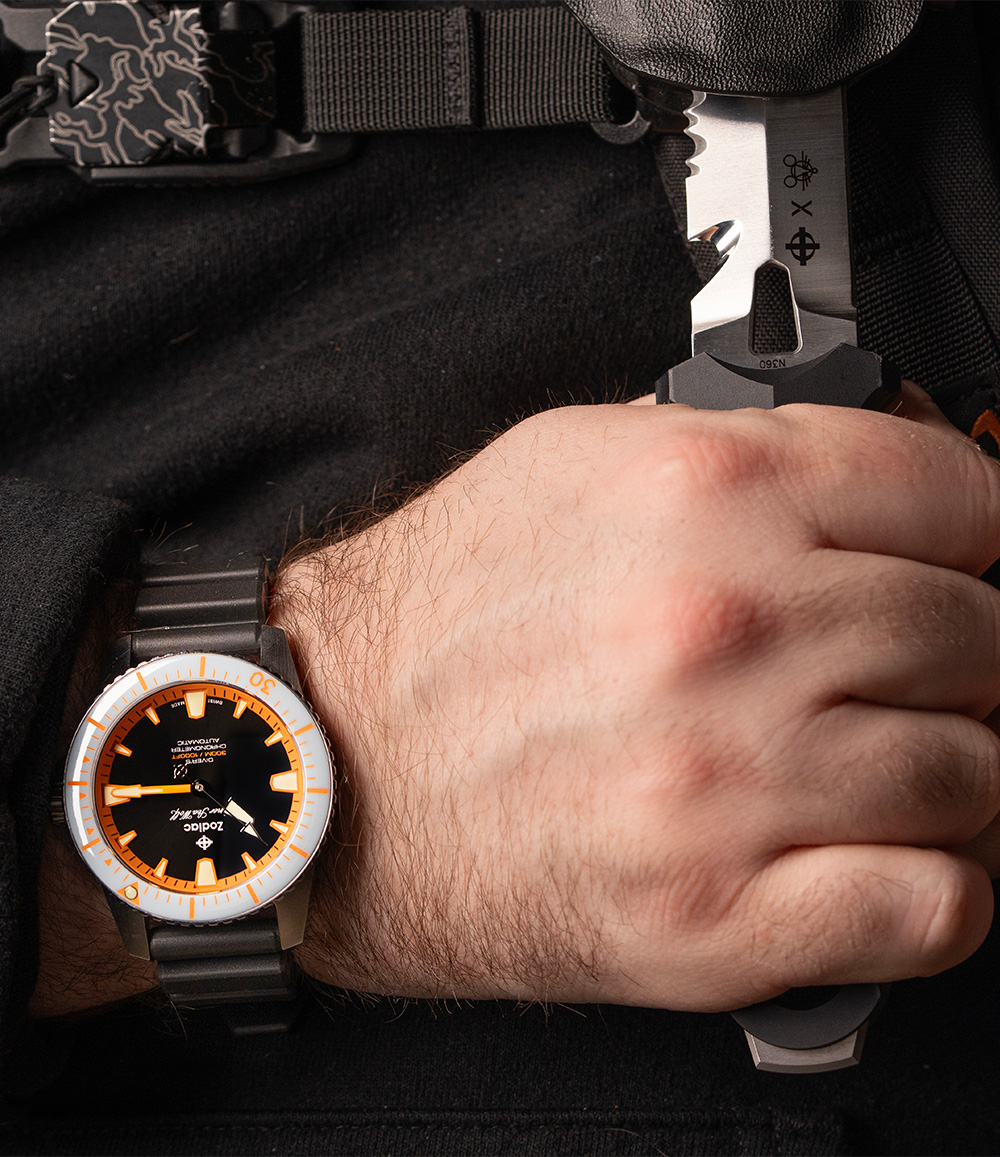 Zodiac x GiantMouse Super Sea Wolf Pro-Diver Watch