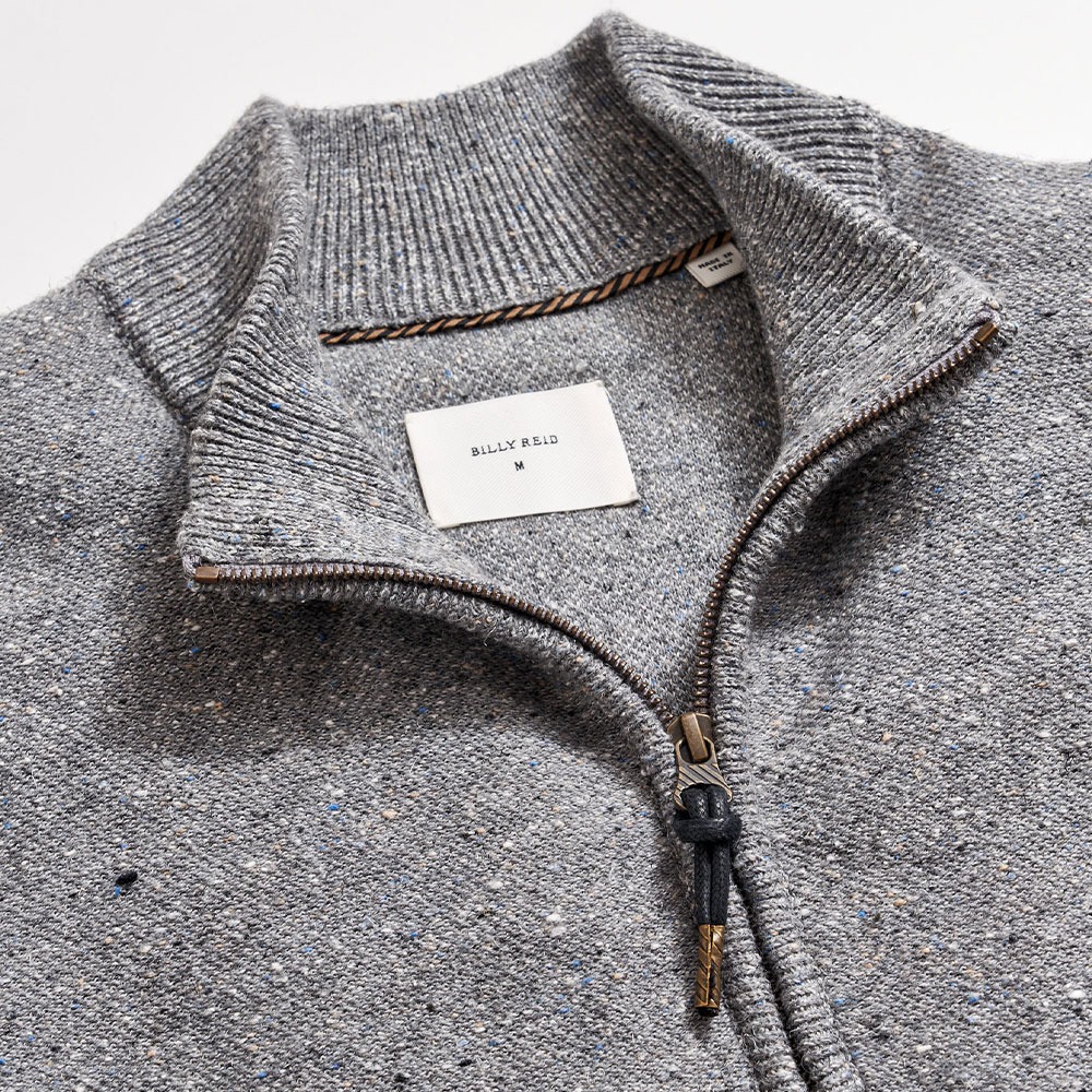 Lightweight Birdseye Half Zip Sweater | Billy Reid Lightweight Birdseye Half Zip Sweater | Billy Reid