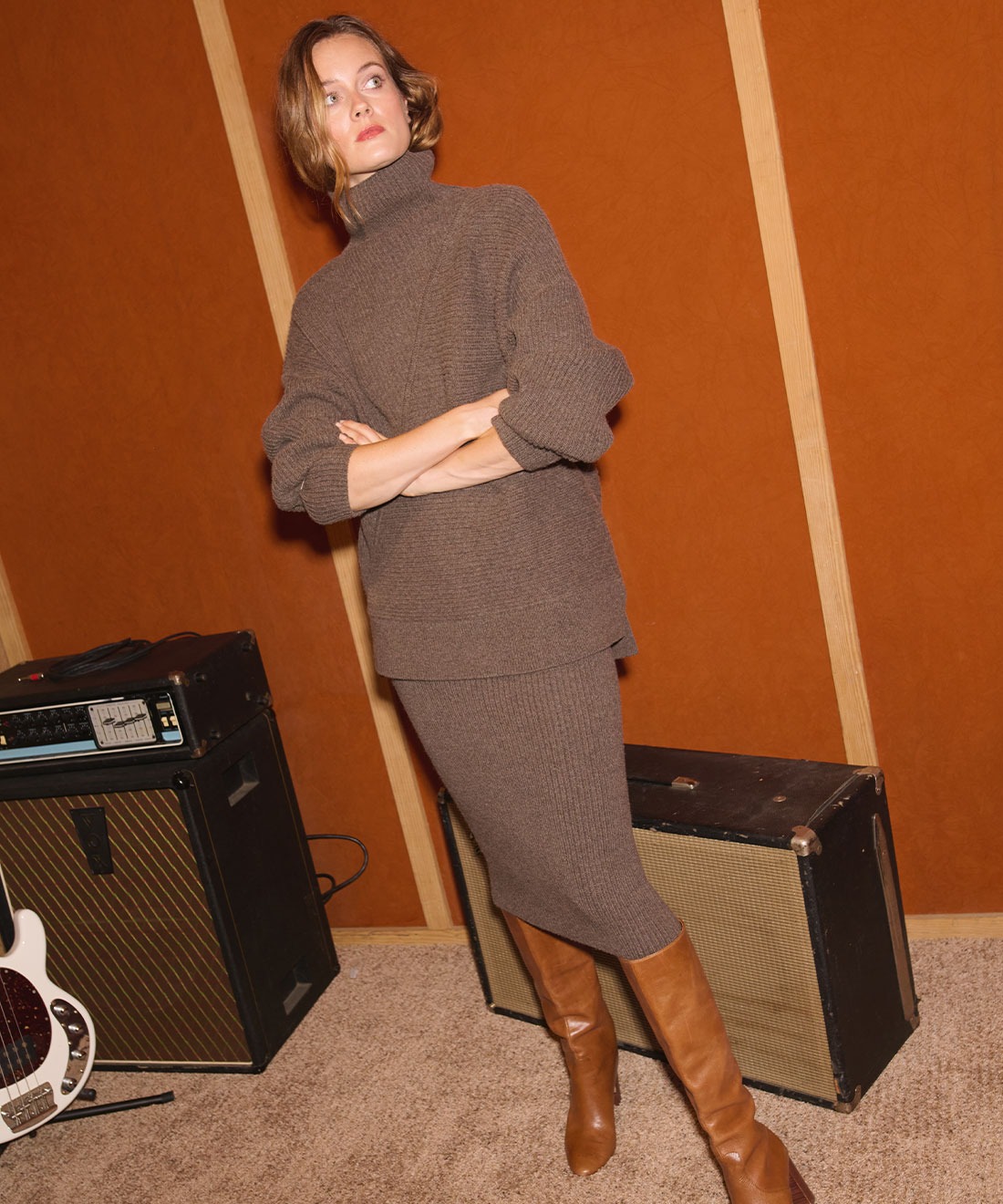 Knit Ribbed Sweater Skirt | Billy Reid