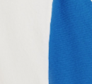 Contrast Cotton Linen Tee - White/Strong Blue