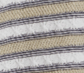 Textured Cotton Linen Knit Polo - White/Navy/Taupe Stripe