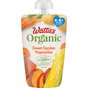 Photograph of Wattie's® Organic Sweet Garden Veggies product